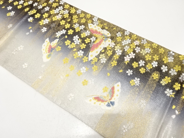 JAPANESE FUKURO OBI FOR FURISODE / WOVEN SAKURA